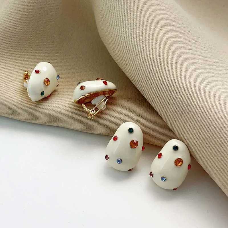 Fashion Colorful Zircon Water Droplet Earrings For Women Exquisite White Oil Dripping Irregular Earrings Jewelry Brincos Gift Y250510
