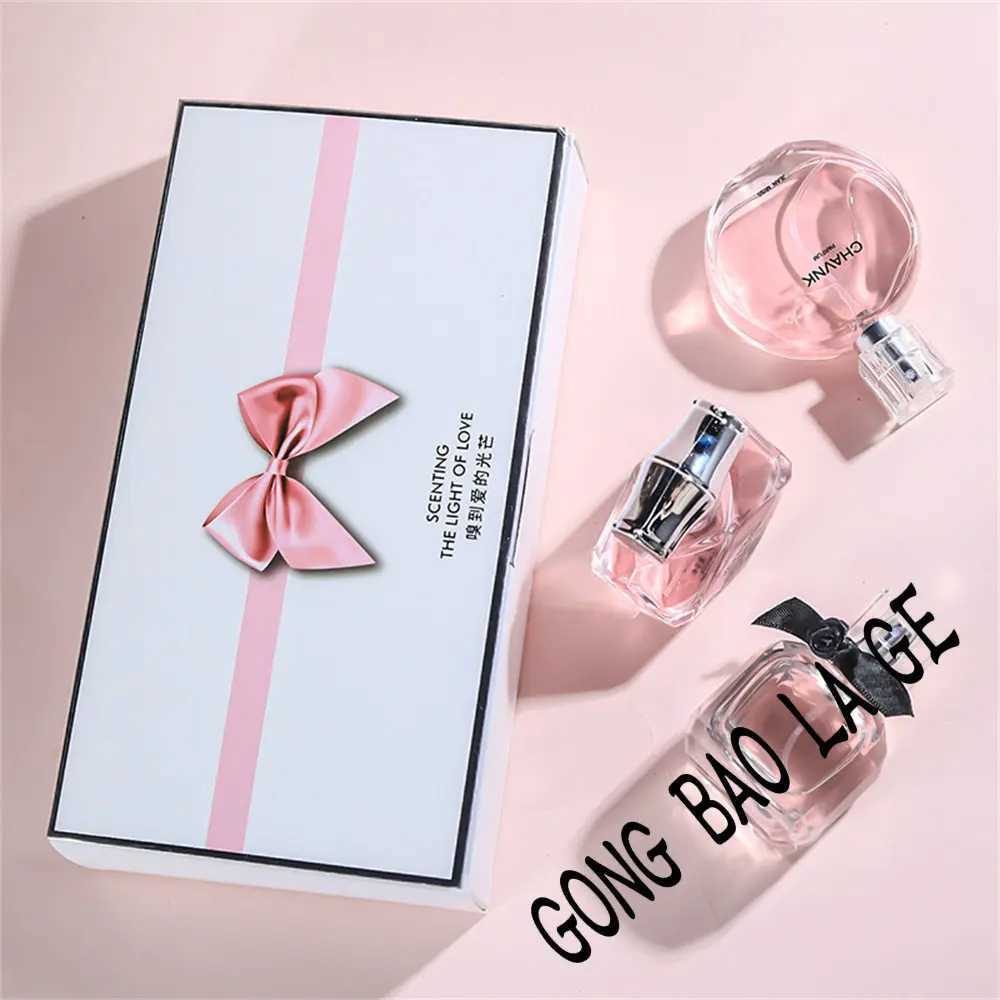 Brand 90ml Gift Box 3PCS Set Women Perfume Spray Exudes Feminine Charm Lasting Fragrance Floral Scent pheromone Eau De Parfum W250513