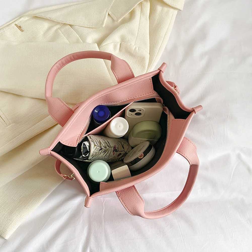 New The Tote Bag Letter Printed Sequins Top-Handle Bag Women Leather Handbag Luxury Designer Glitter Shoulder Crossbody BagXJ250513