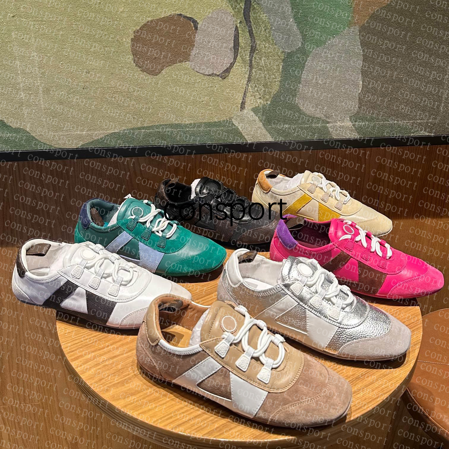 Sneakerina shoes Designer Sneakers Ballet Men Women Sports Shoes Ballerina Suede Leather Upper Injection TPU Outsole Inner Lightweight Monogram Casual Shoes