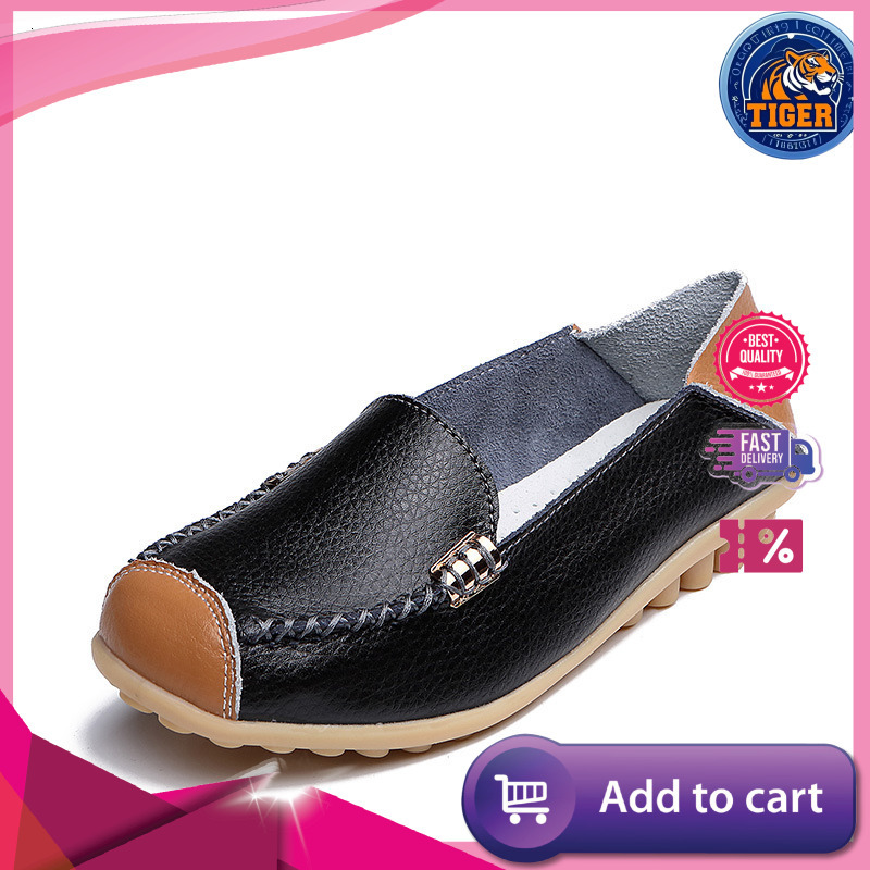 Ddmytiger Bean Women S New Spring Summer Leather Surface Waterproof And Anti Slip Cow Tendon Soft Sole Casual Versatile Mom Shoes Outdoor Shoes
