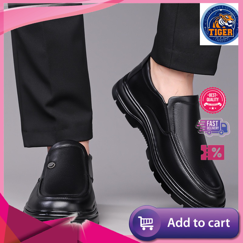 Ddmytiger Summer New Style Men S Business Dress Leather Soft Soled Breathable Middle Aged Dad Shoes Outdoor Shoes