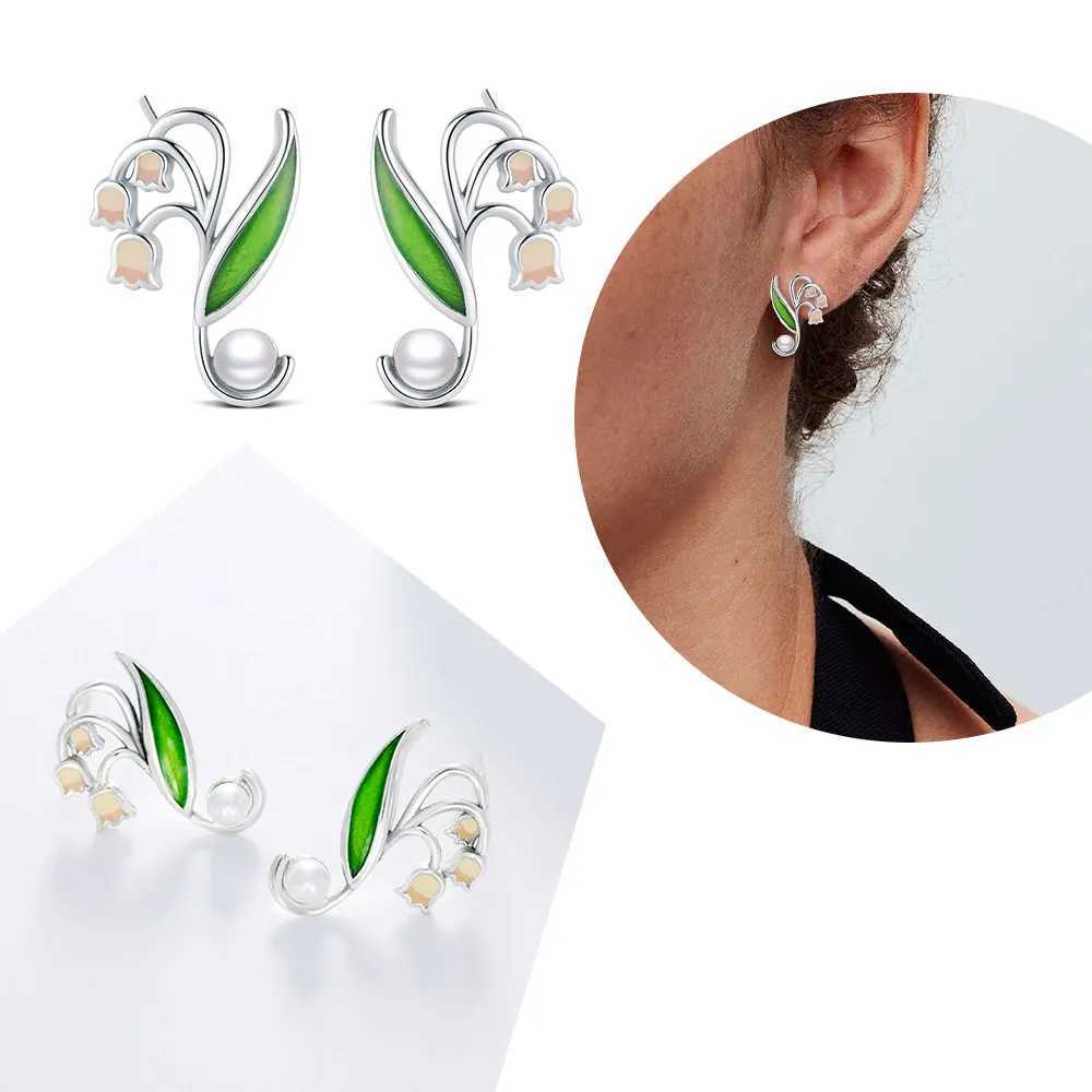 925 Sterling Silver Elegant Sparkling Lucky Clover Hoops Earring For Women Fashion Jewelry Simple Fine Colorful Flower Love Gift Y250510