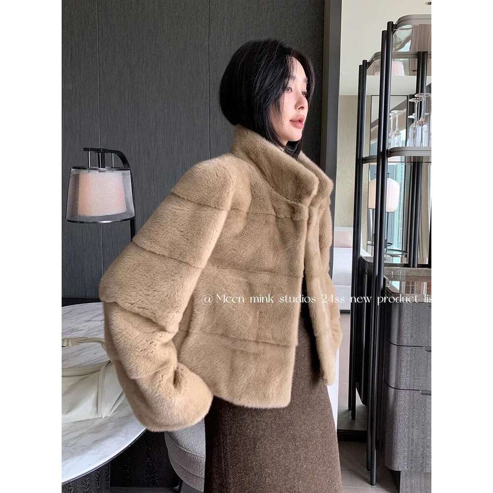 HDHOHR 2025 New Natural Women Real Mink Coat OutwearPark With Fur High Quality Female Warm Thick Winter Jacket