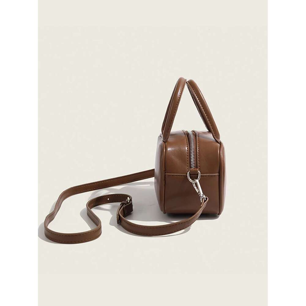 Pillow Ladies 2024 Advanced Fashion Tote Retro Bowling Boston Bag Crossbody Small Square Bag