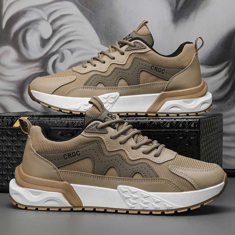 designer sneakers Men's Run Sneaker Thick-soled Youth Casual Cricket Male Fashion Trend Board Comfort Skateboard Shoes Outdoor Walking Shoe