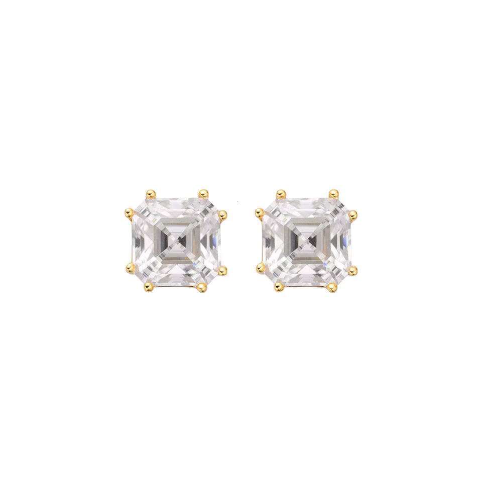 Trendy Custom Gold Earrings Jewelry Wholesale 925 Sterling Silver Vvs Moissanite Diamond Mens Stud Earrings for Men