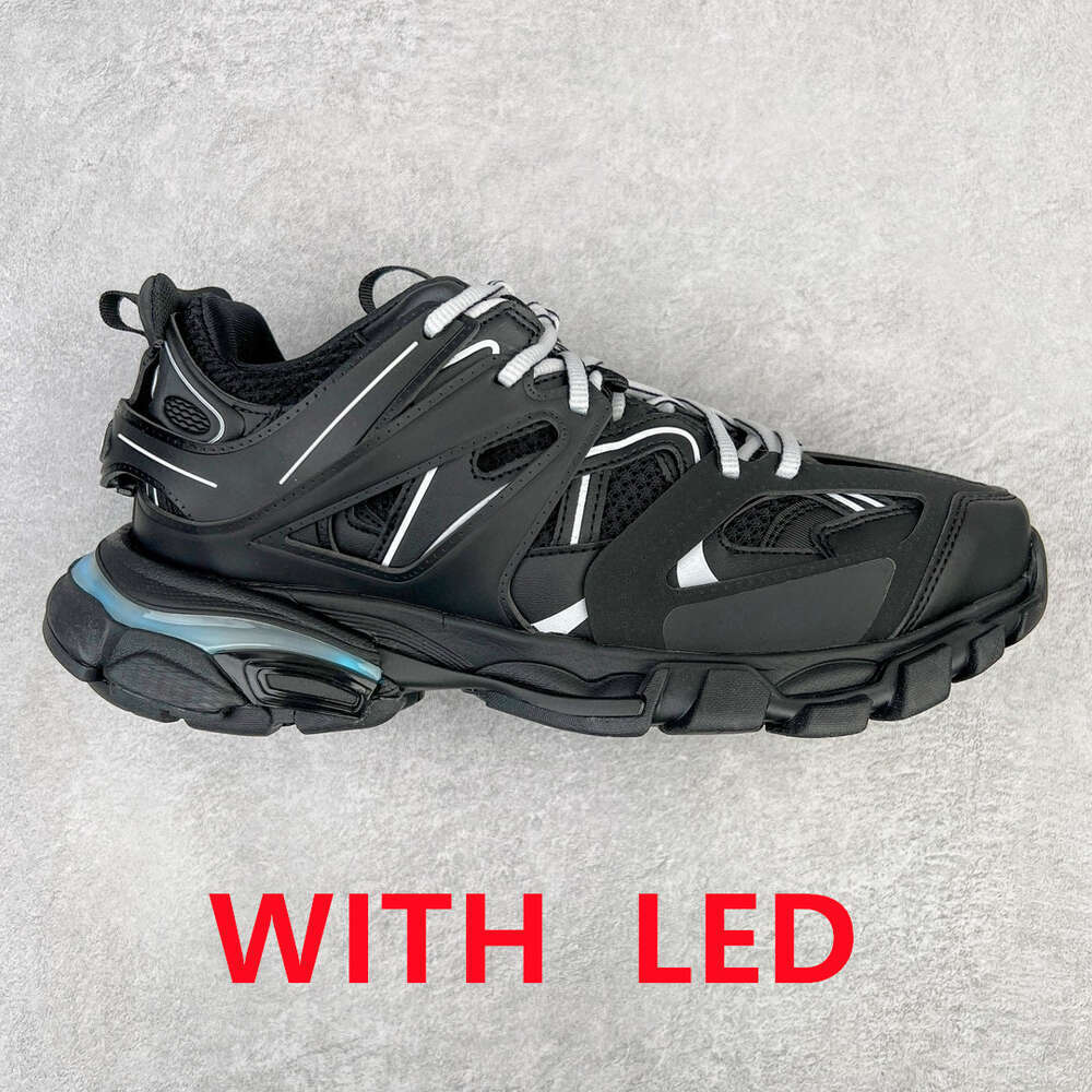 baleniagaly runners Track LED Casual Light Sneakers 7.5 7.0 Runner Men Women Grey Blue Beige Tripler Black Pink Trainer Nylon Printed Platform for Trainers Shoes a21