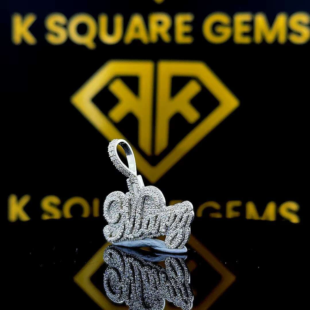 Custom Letter Hip Hop Pendant Custom Lucky Letter Mens Hip Hop Number Pendant Moissanite Pendant Ice Out Hip Hop Jewelry