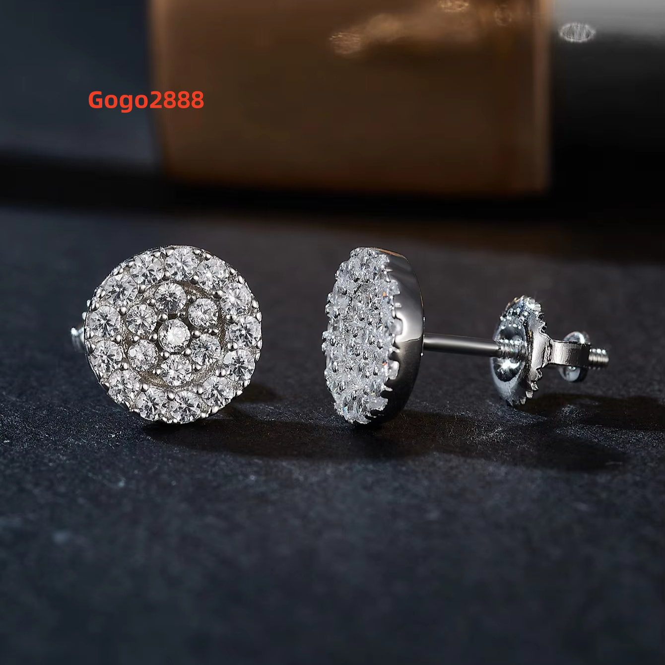 925 Sterling Silver Fine Dangle Earrings with VVS Moissanite Diamond S925 Silver Stud Wedding Birthday Fashion Jewelry Gift