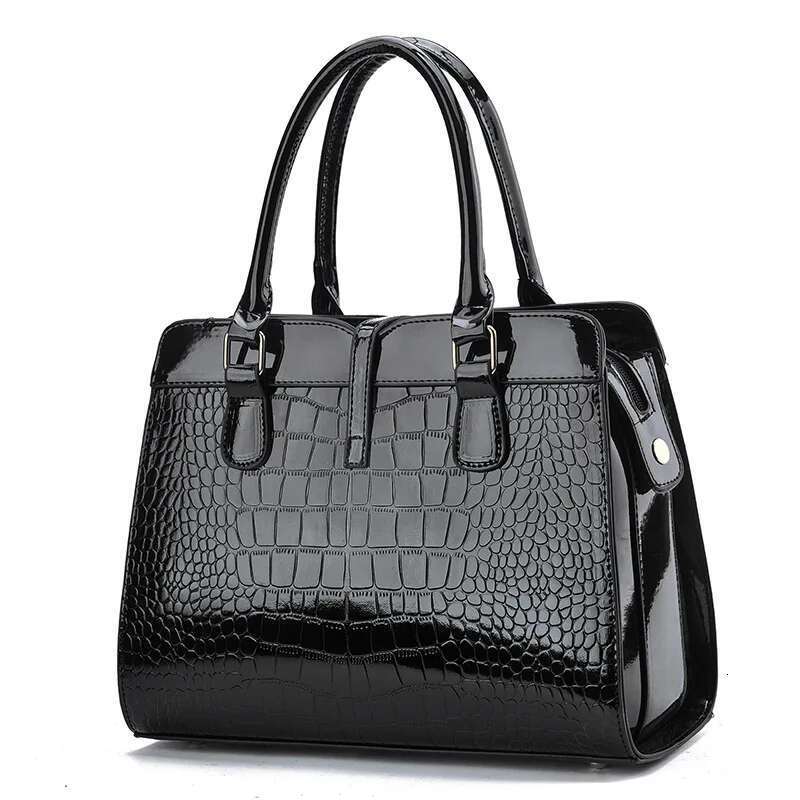 Brand Designer Women'S Handbag with Large Capacity Single Shoulder Crossbody Crocodile Pattern Commuting Tote Bag