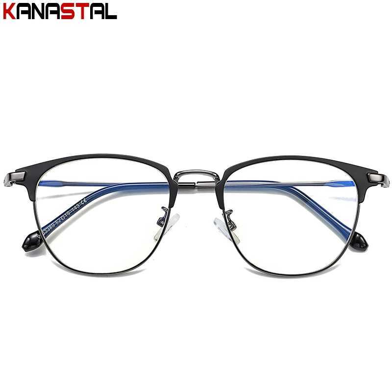 Men Blue Light Blocking Reading Glasses Women CR39 Optical Lenses Prescription Myopia Presbyopic Eyewear Metal Eyeglasses Frame W250513
