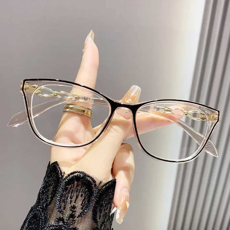 Ladies Trendy Style Reading Glasses New Fashion Cat Eye Hyperopia Blue Light Blocking Computer Glasses Prescription Eyewear +1.5 W250513