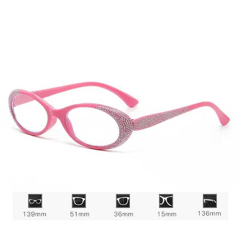 5 Colors Blue Light Blocking Reading Glasses Womens Luxury Diamond Frame Presbyopia Trendy Unisex Men HD Far Sight Eyeglasses W250513