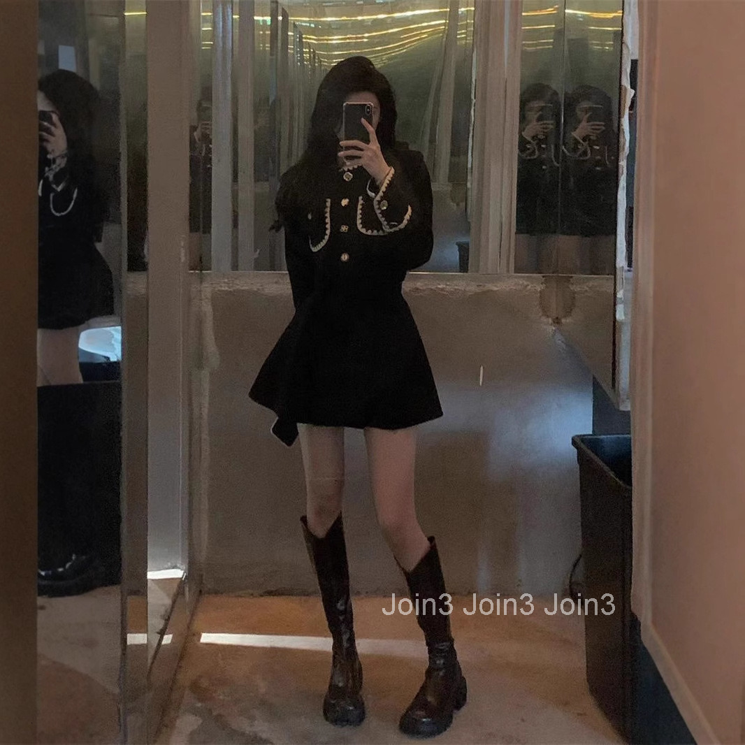 25ss Fashion Set Dress for Womens Autumn and Winter 2025 Short Stature Korean Style Outfit with a Complete Set of Short Skirts