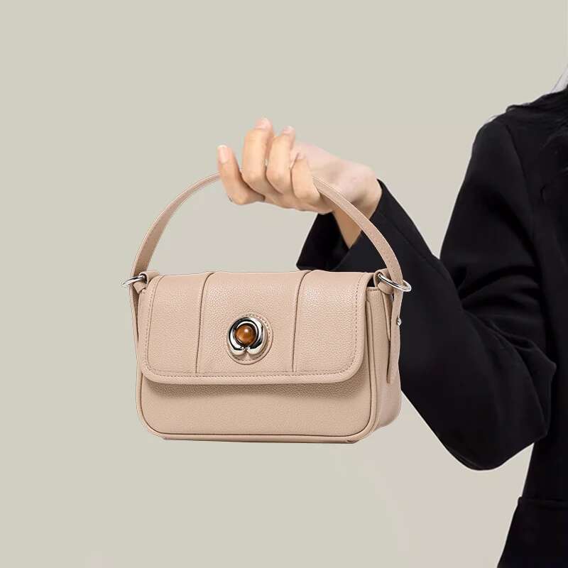 Aidrani Soft genuine leather handbag 2025 new storage design detachable strap cross-body single shoulder