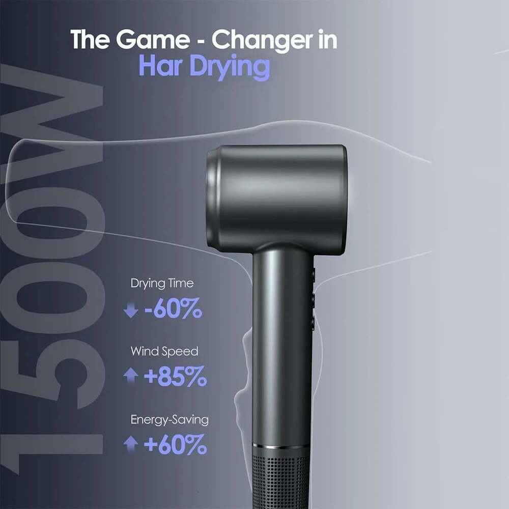 Electric High Speed Hair 120000Rpm Brushless Negative Ions Blow Dryer 1600W Super Powerful Wind Lownoise Salon Hairdryer