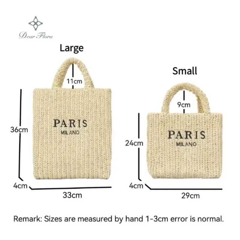 Women Vacation Fashion Summer Beach Straw Knitting Shoulder Bag Hollow Out Handwoven Handbag Portable Large Capacity Casual Tote Z250514