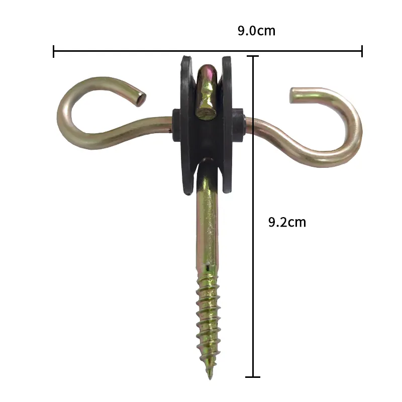 20pcs Farm Electric Fence Gate Handle Anchors, Wood Post Screw-in Insulator, Wire Insulators, Fence Ring Post Wood Post Insulator