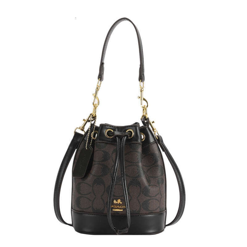 Women's 202 Autumn/Winter 4 New Fashionable Drawstring Bucket Versatile Western Style Single Shoulder Handheld Crossbody Bag