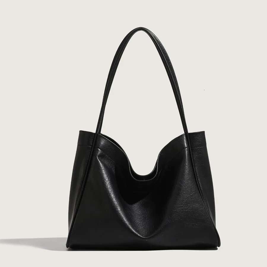 Women's Leather Tote Vintage Large Capacity Commuter High Quality Casual Shoulder Brand Name Bag Handbag
