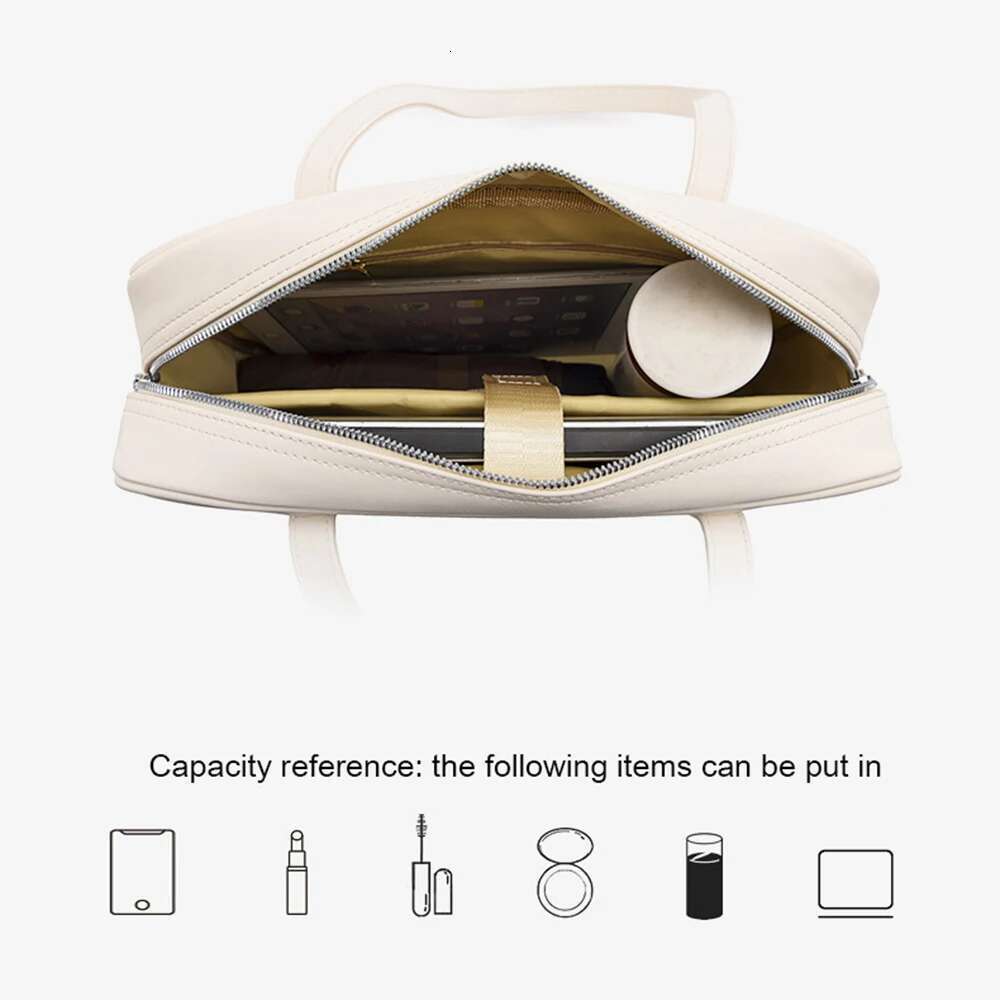 Fashion Casual Cute New PU Leather Laptop 13.3 14 15.6 Inch Simple Handbags Shoulder Bag Women Waterproof Notebook Case