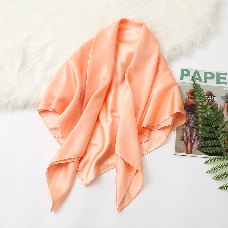 K711 Summer thin women's solid color large square scarf 90 color ding turban gauze scarf sand versatile travel sunscreen shawl scarf