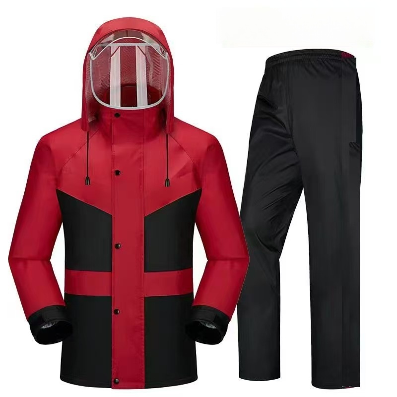 Motorcycle rain jacket pants camping and hiking fishing motorcycle raincoat 250411