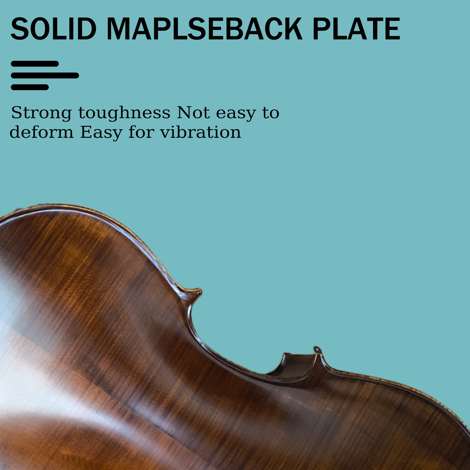 Handcrafted Solid Wood Cello - Natural Grain Beauty & Exceptional Tone