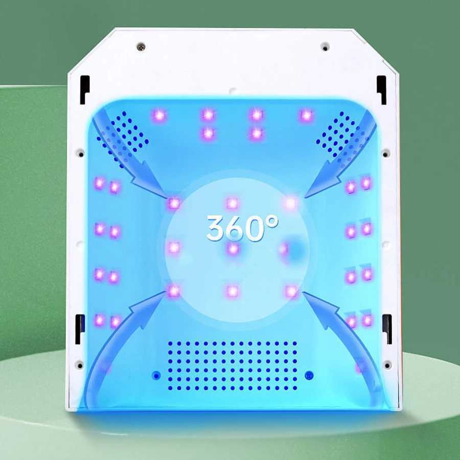 Portable UV Light for Nails Cordless UV Nail Dryer Rechargeable Led Heart Diamond Nail Lamp 7800mah Battery W250513