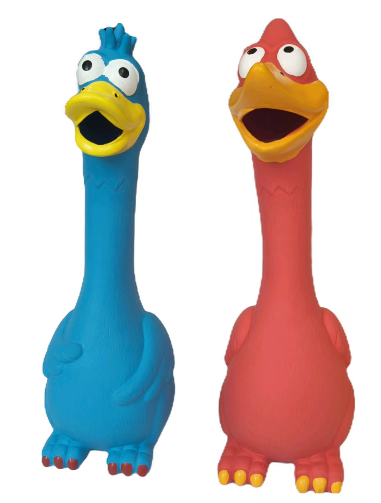 Latex Screaming Chicken Pet Toys Squeaky Chewy Teething Rubber Puppy Dog Toys 2pcs/Pack