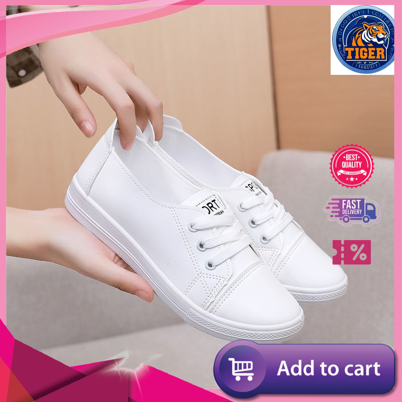 Ddmytiger New White Women S Korean Edition Comfortable And Versatile Lightweight Soft Soled Single Casual Anti Slip Flat Bottom Shoes Outdoor Shoes