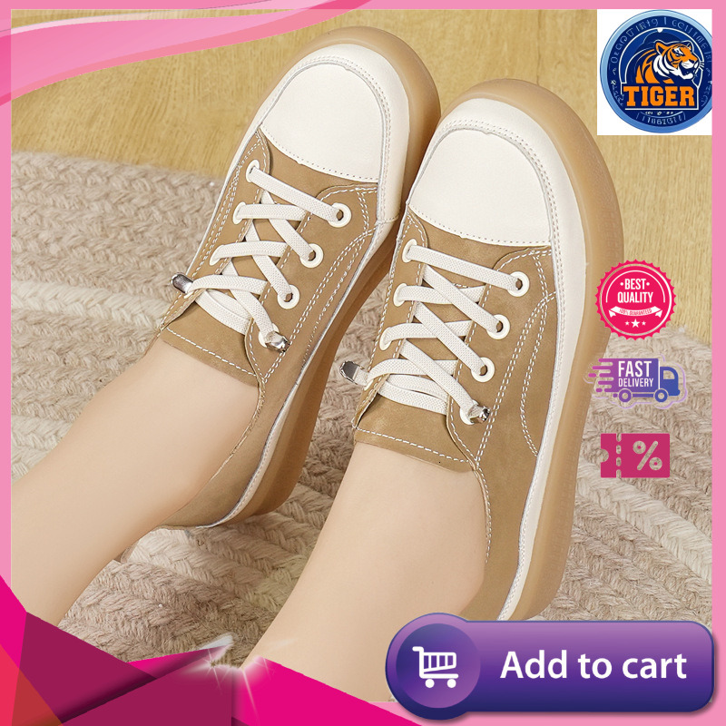 Ddmytiger Soft Soled Anti Slip White Shoes For Women Spring And Autumn New Lightweight Cow Tendon Sole Versatile Single Shoe Outdoor Shoes