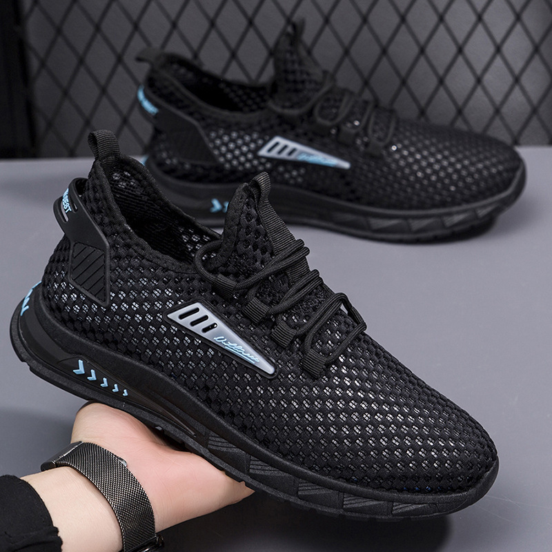 Men S Breathable Thin Version New Hollow Mesh Sports And Leisure Summer Trendy Casual Shoes Shoes Ddmysaturn