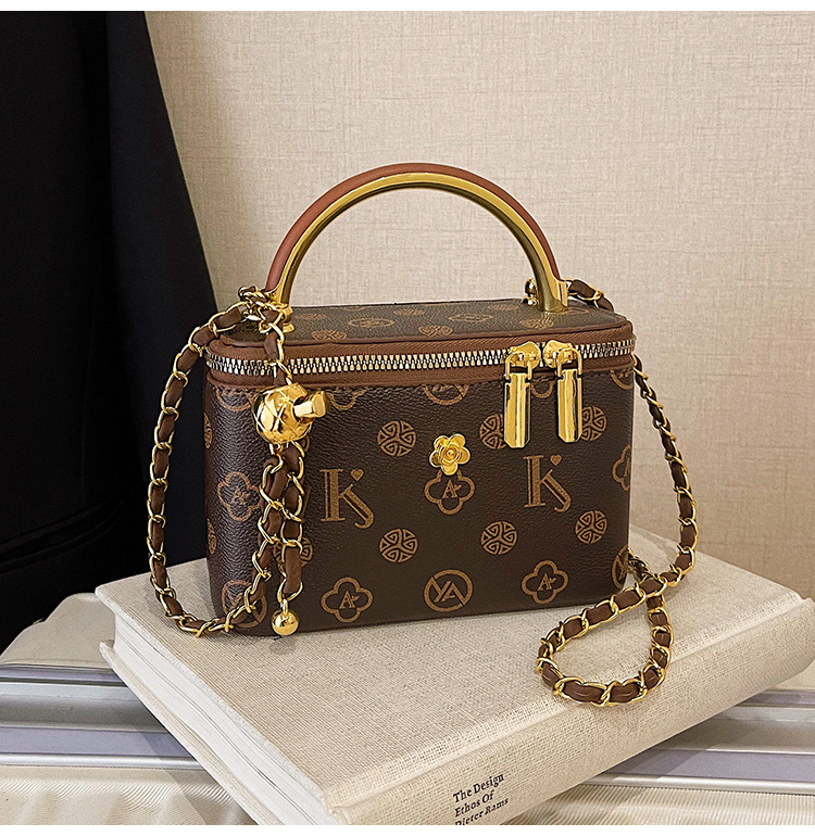 Printed small square bag new trend handbag female bag chain camcama cross-body bag