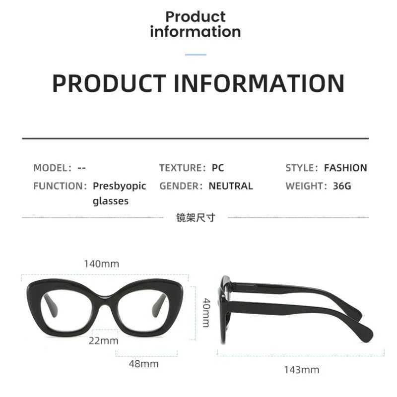 Vintage Finished Presbyopia Glasses Unisex Women Mens Anti Blue Light Farsighted Eyewear Optical Prescription Reading Glasses W250513