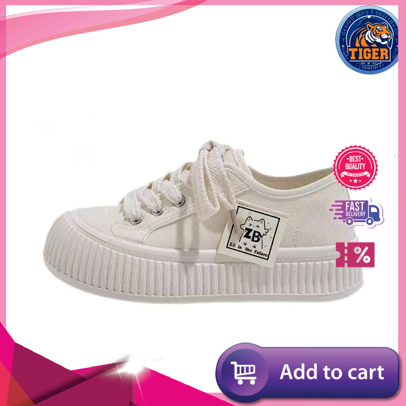 Ddmytiger Fashionable Breathable Thick Soled Canvas For Women Spring And Autumn New Style Cookies Big Head Niche Versatile Casual Sports Board Shoes O