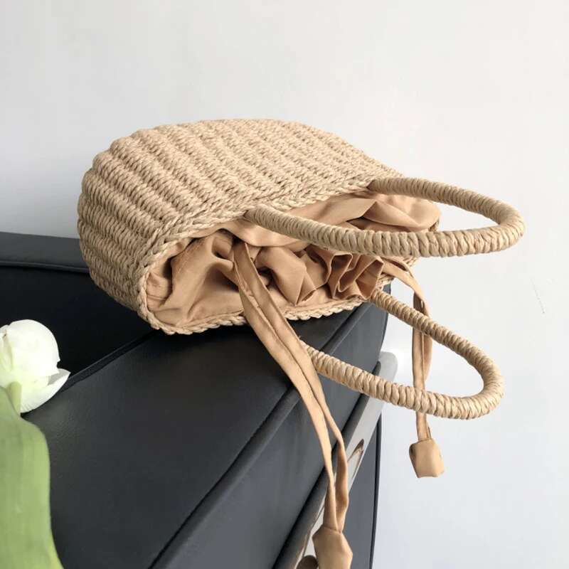 Straw Bags For Women Summer Handmade Woven Beach Bag Bohemia Handbag Bolsos Fashion Rattan Basket Tote Purse
