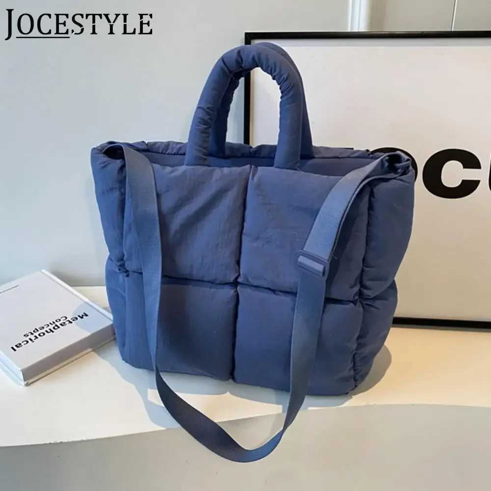 Women Soft Crossbody Bags Large Capacity Puffer Satchel Bags Solid Color Fashion Messenger Bags Adjustable Strap Chic Hobo Bag Z250513