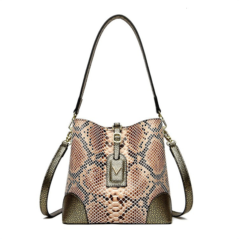 Designer Pack Versatile Serpentine Women S Fashion Single Shoulder Crossover Bucket Bag Free Shipping