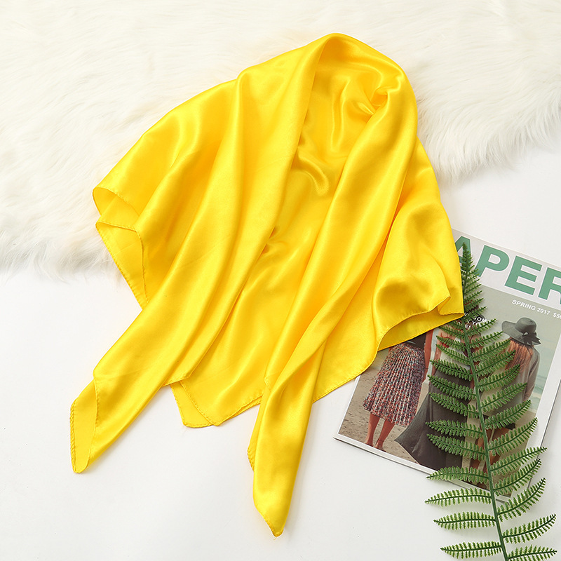 K711 Summer thin women's solid color large square scarf 90 color ding turban gauze scarf sand versatile travel sunscreen shawl scarf