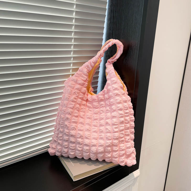 Free Delivery Designer Bag Simple Solid Color Shoulder Stylish Commuter Pleated Cloud Large Capacity Hand Multifunctional Shopping Luxury Bag