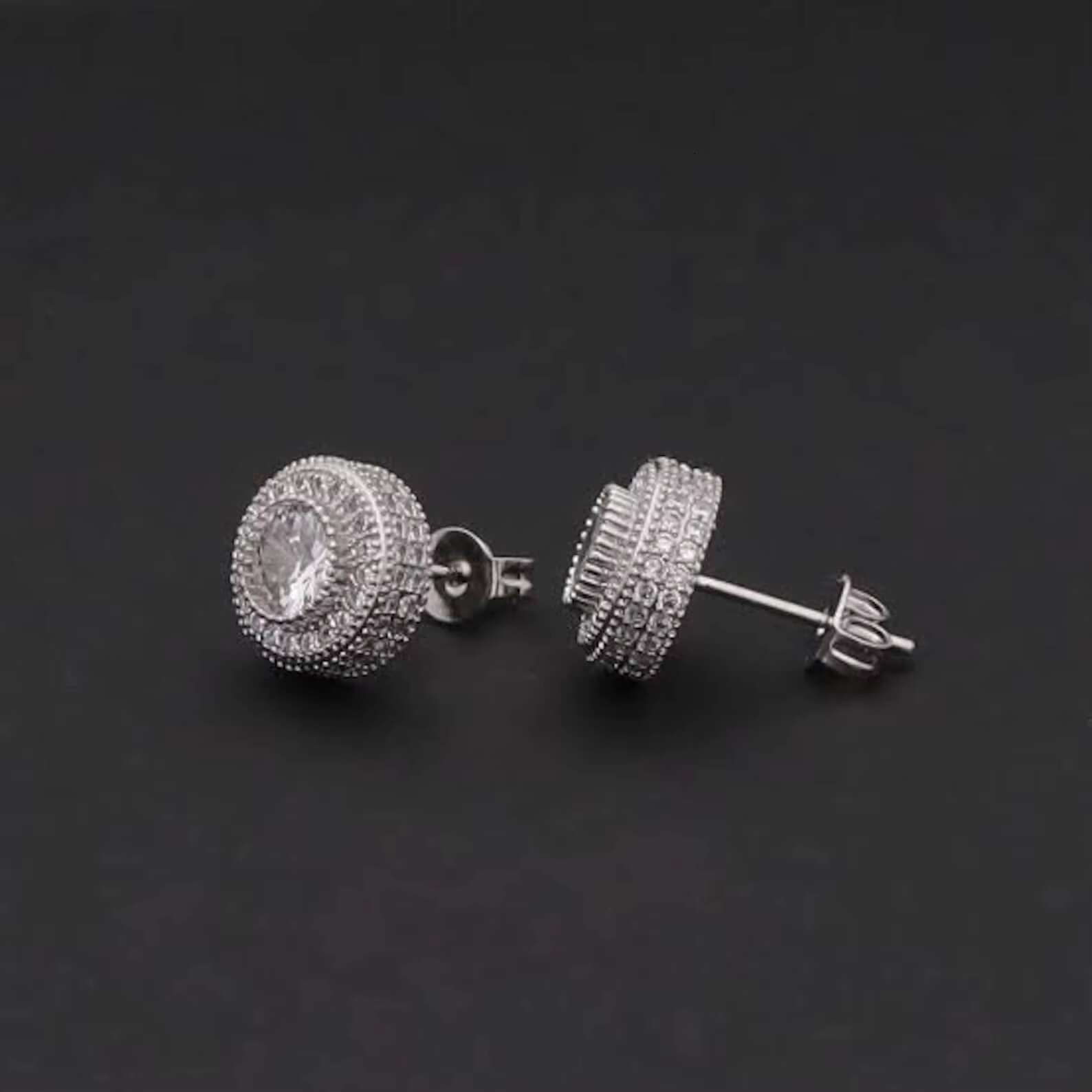 2024 Hip Hop Earrings Diamond Huggie Hoop Jewelry Lab Created Diamond 10K 14K 18K Gold Earrings Lab Grown Diamond Stud Earrings