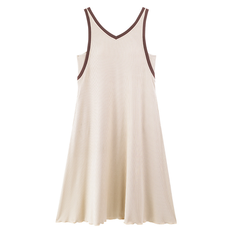 B876-Ice silk nightdress women with chest pad pajamas sexy summer thin suspender vest dress sleeveless dress summer