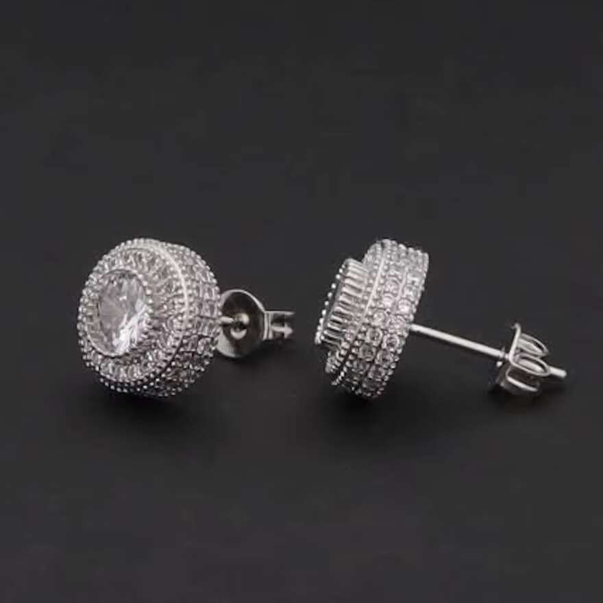 2024 Hip Hop Earrings Diamond Huggie Hoop Jewelry Lab Created Diamond 10K 14K 18K Gold Earrings Lab Grown Diamond Stud Earrings