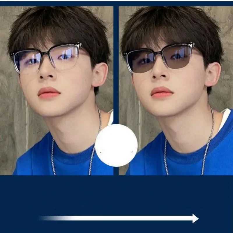 Ultralight Vintage Square Minus Glasses Unisex Women Men Photochromic Myopia Glasses Finished Sunglasses Eyewear Diopter To -6.0 W250513