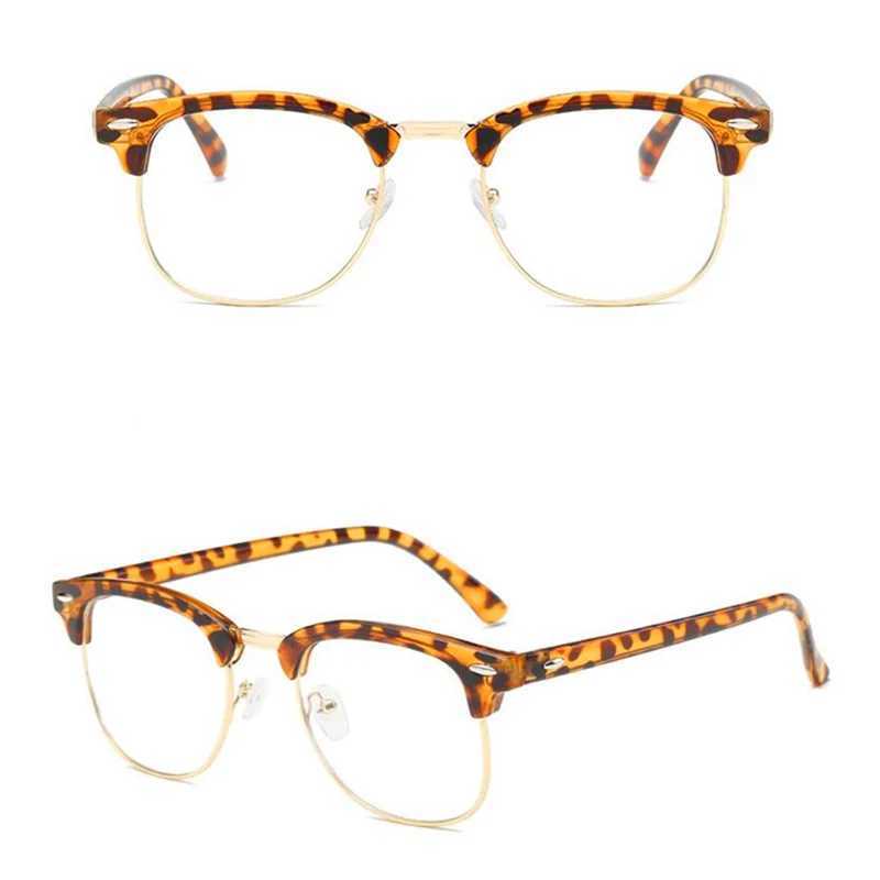 Anti-radiation Optical Eyeglasses Stylish Computer Glasses Classic Browline Frame Retro Glasses Anti-blue Light Unisex W250513