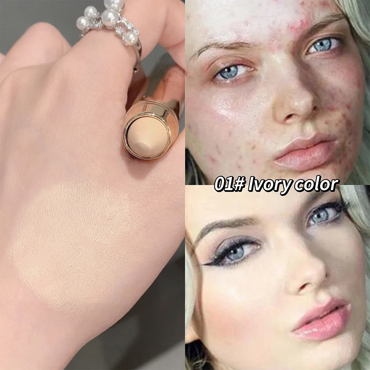 3 Colors Natural Dimensional Concealer Lightweight Hydrating Delicate Concealer for Dark Eye Circles Pimple Marks 250512