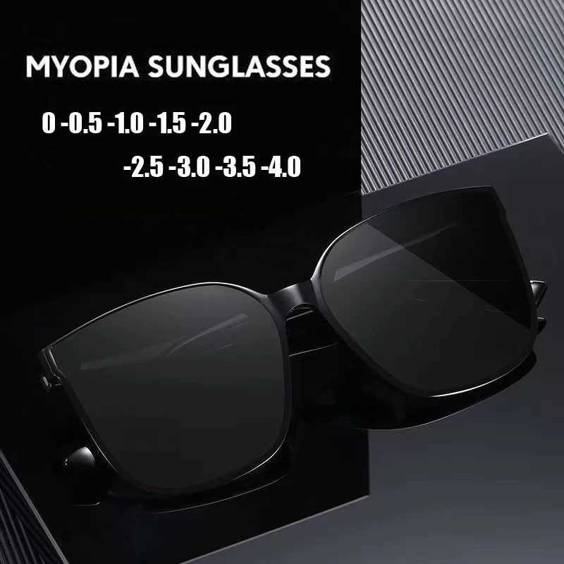Fashion Trend Men Women Oversized Myopia Glasses Unisex Finished Optical Sun Glasses with Diopter 0 To -4.0 Polarized Sunglasses W250513