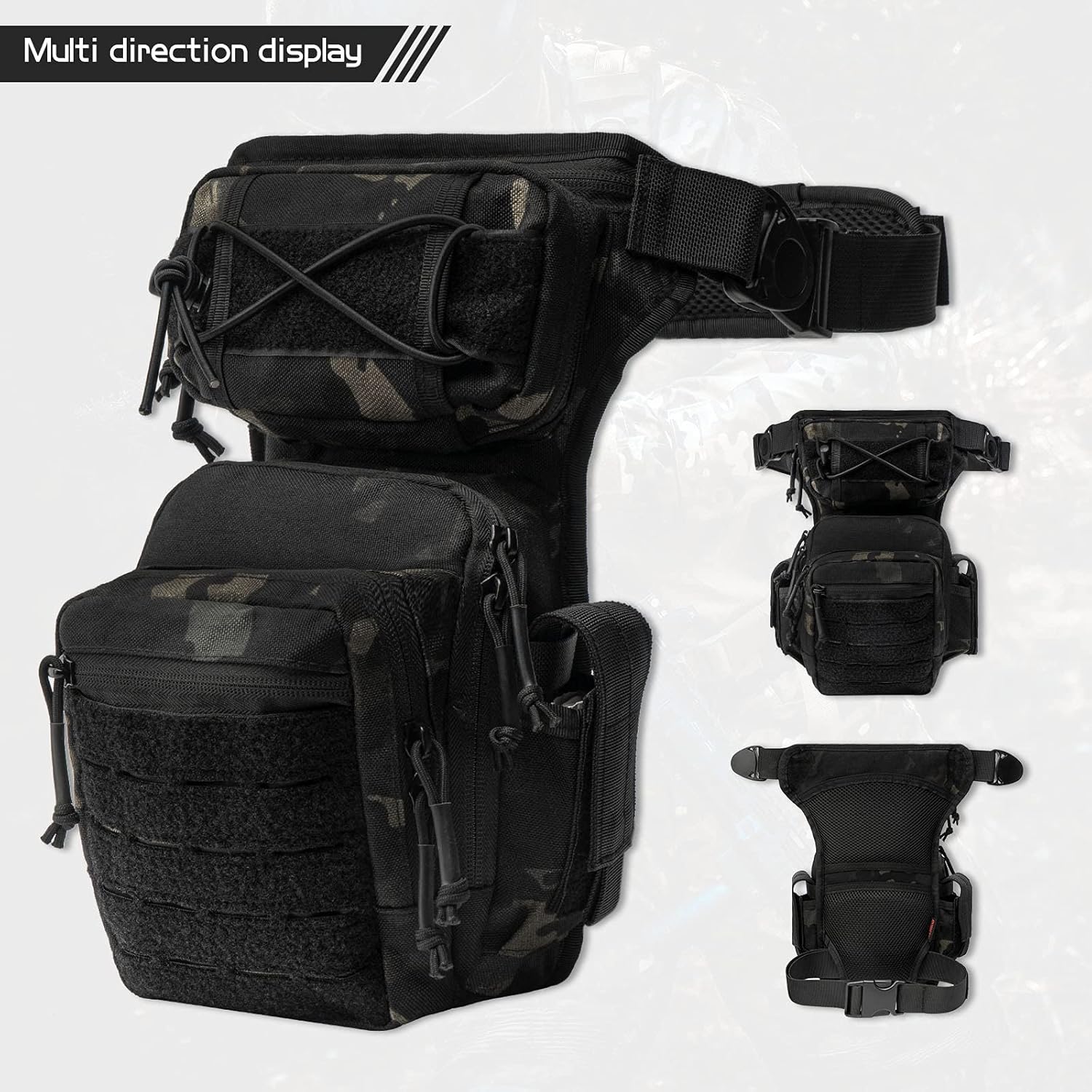 VOTAGOO Drop Leg Bag for Men Women Military Tactical Thigh Pack Pouch Multifunctional Tactical Package Outdoor Hiking Thigh Bag